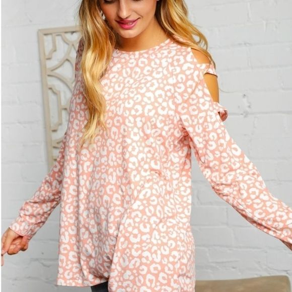 Blush Animal Print Blouse - Picture 2 of 6